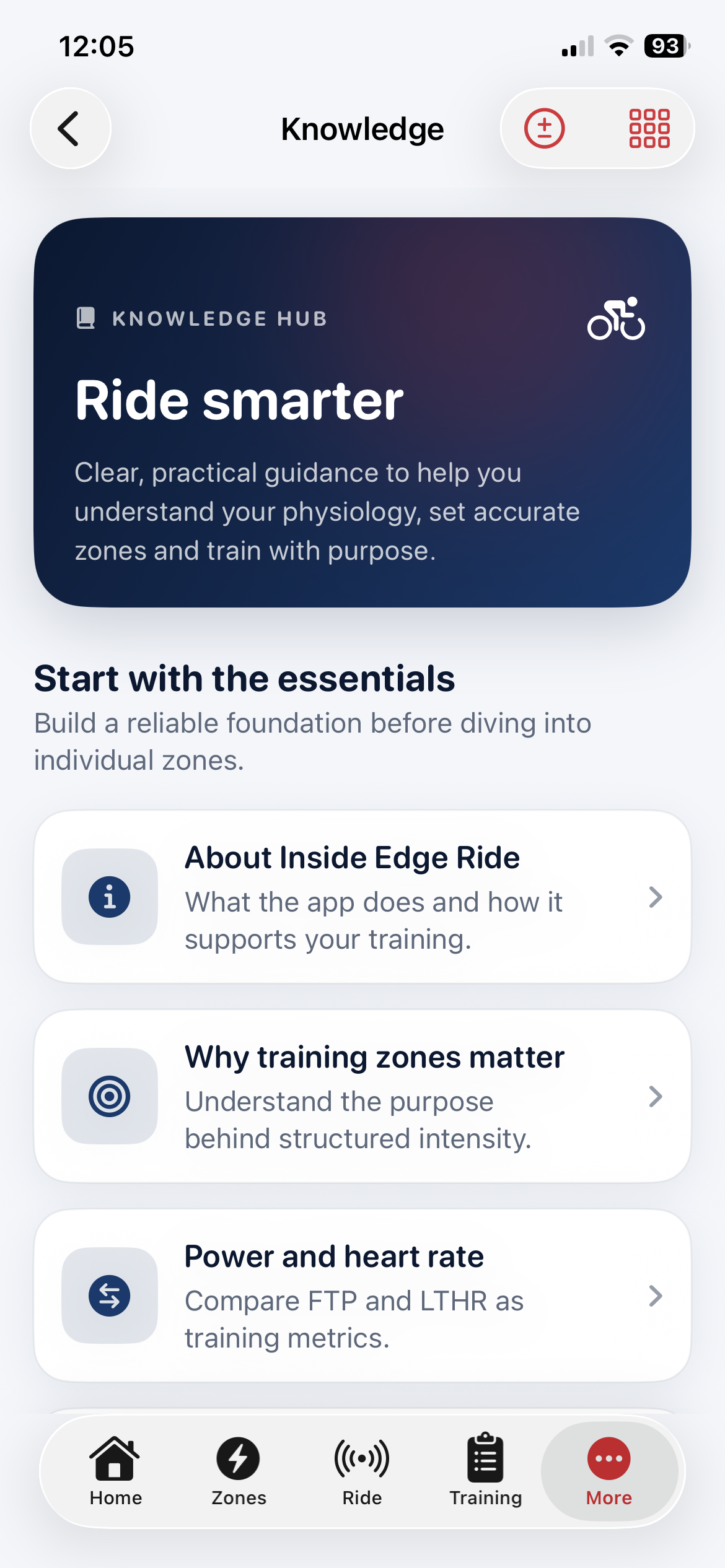 Inside Edge Ride Knowledge Hub